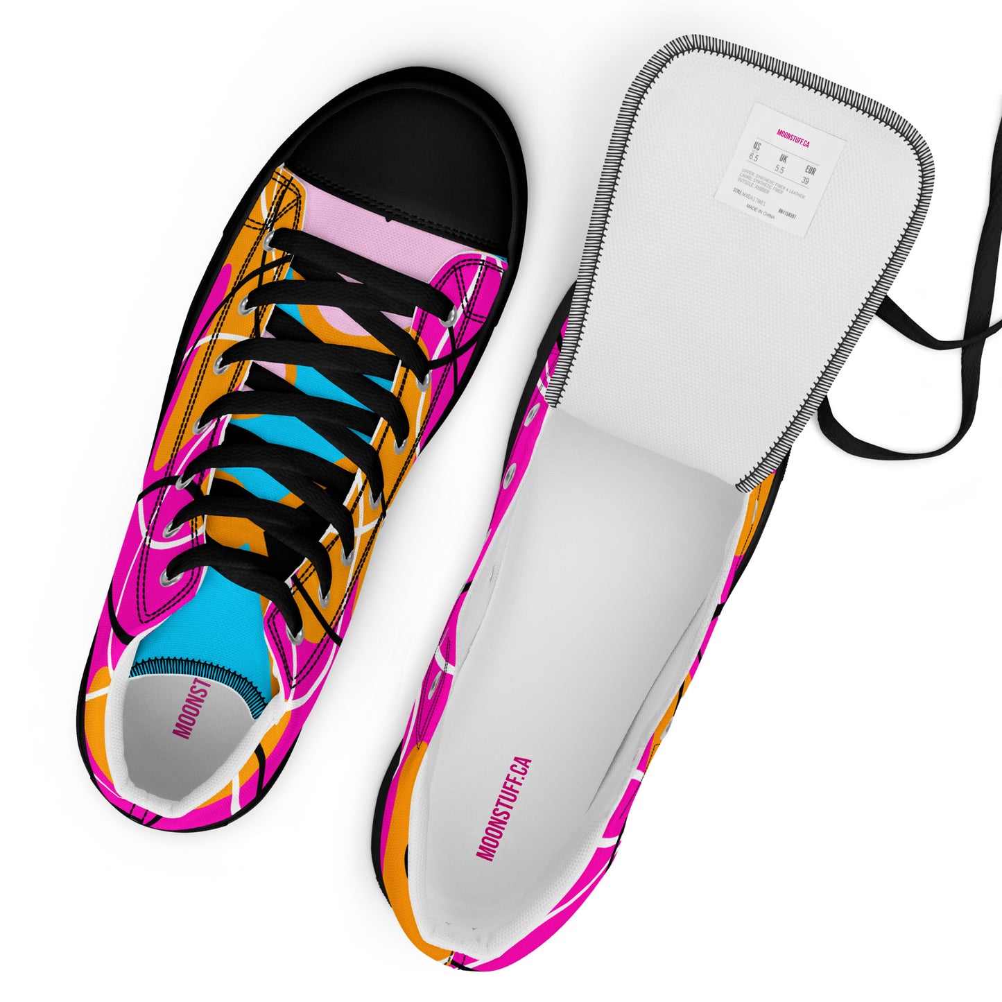 Men’s high top canvas shoes