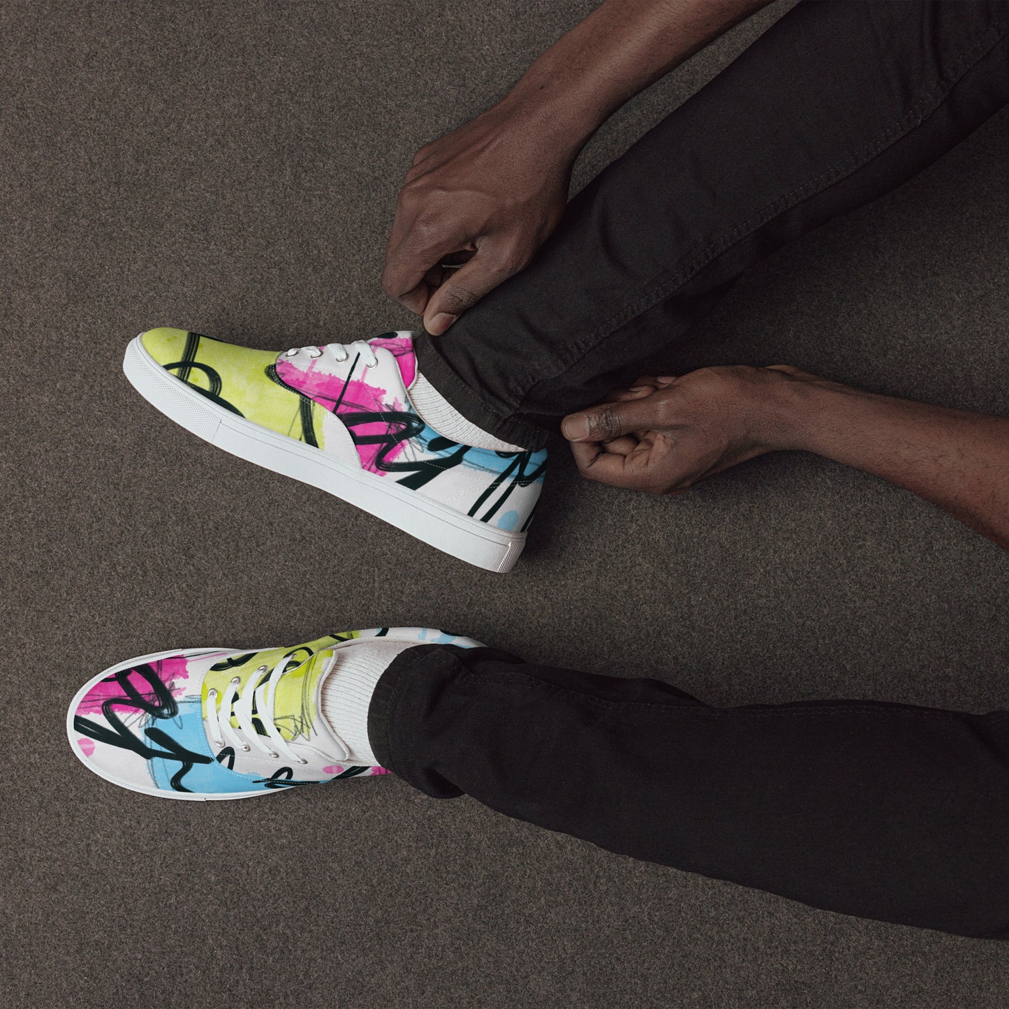 Spring Men’s lace-up canvas shoes