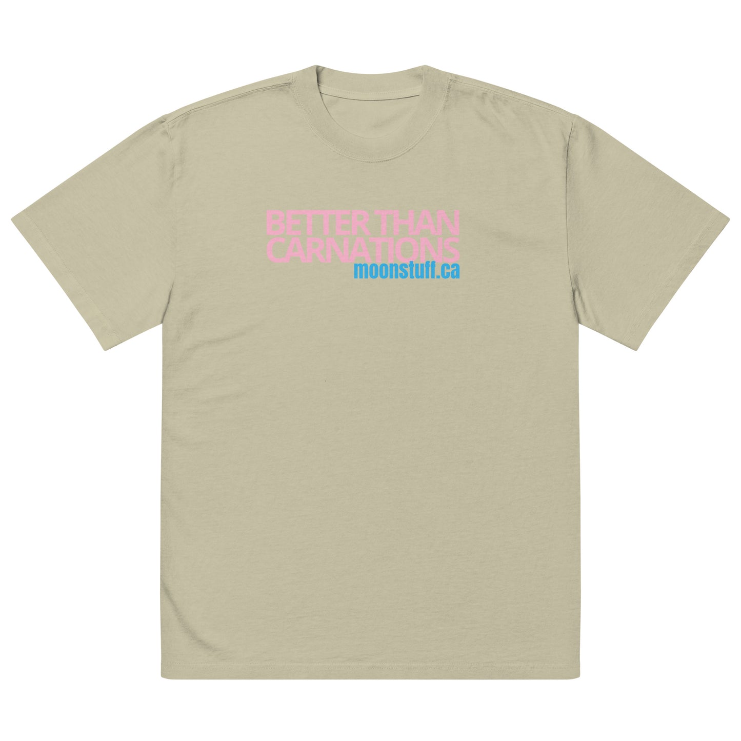 Better than Carnations Oversized faded t-shirt